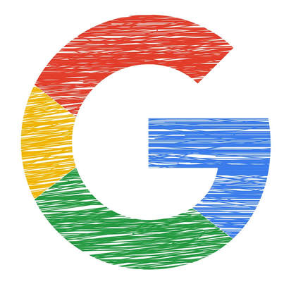 A big colourful image of the letter g that represents googles logo