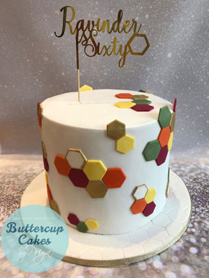 Buttercup Cakes by Priya 60th Birthday Cake