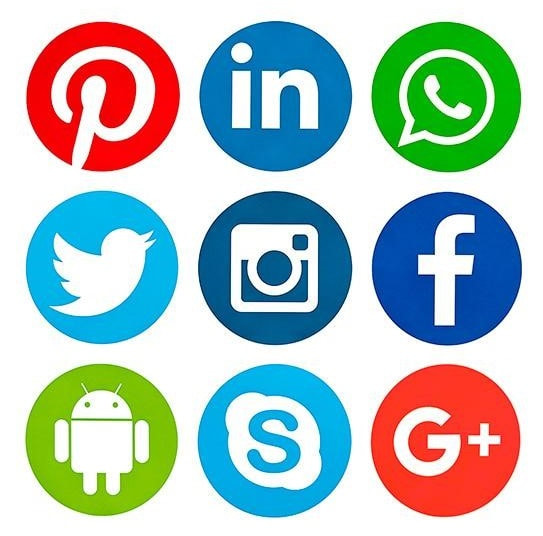 icons of various social media platforms