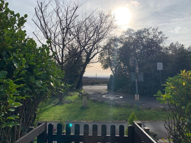 A view of the gardens and beyond from the kitchen of Saint Francis Hospice, Havering-atte-Bower