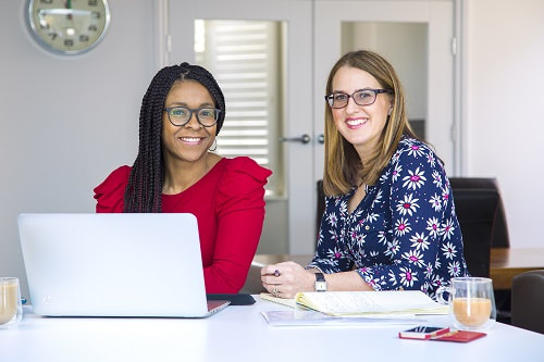 Photo of Perfect Layout Digital Marketing Founders, Tracey and Christine | Photo by Cyrus Mehta Photography